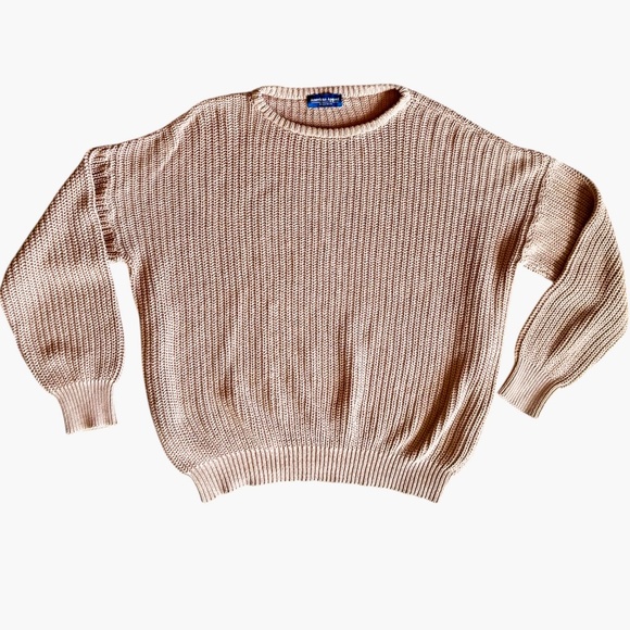 American Apparel Sweaters - American Apparel 100% Combed Cotton Chunky‎ Tan Sweater Sz XL